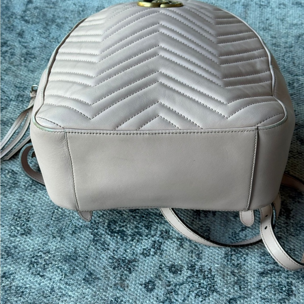 Authentic Gucci Marmont Pink Quilted Backpack - Picture 5 of 7